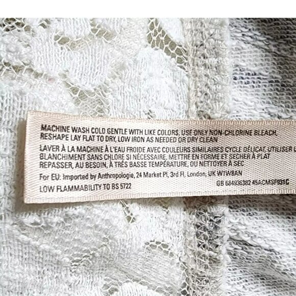 Saturday Sunday by Anthropologie Terry Lace Gray Cocoon Open Cardigan - Picture 7 of 7